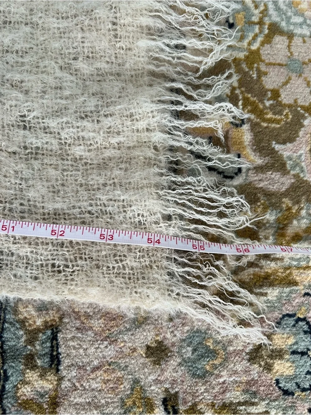 Philip Cushen Kilkenny design workshop Ireland 70% mohair beige throw blanket